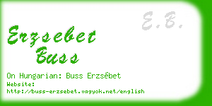 erzsebet buss business card