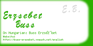 erzsebet buss business card